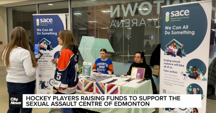 Hockey players raise funds to support Sexual Assault Centre of Edmonton